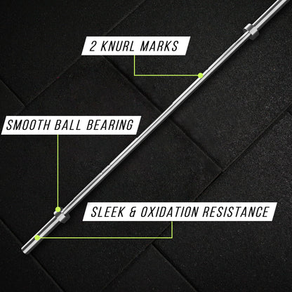Rage Fitness Olympic Training Barbell (6FT) (15 Pound Weight) (300 LBS Capacity), Home Gym Fitness Equipment, Strength Training Workout Bar, Weight bar for Squats, Deadlift, Weightlifting, Bench Press