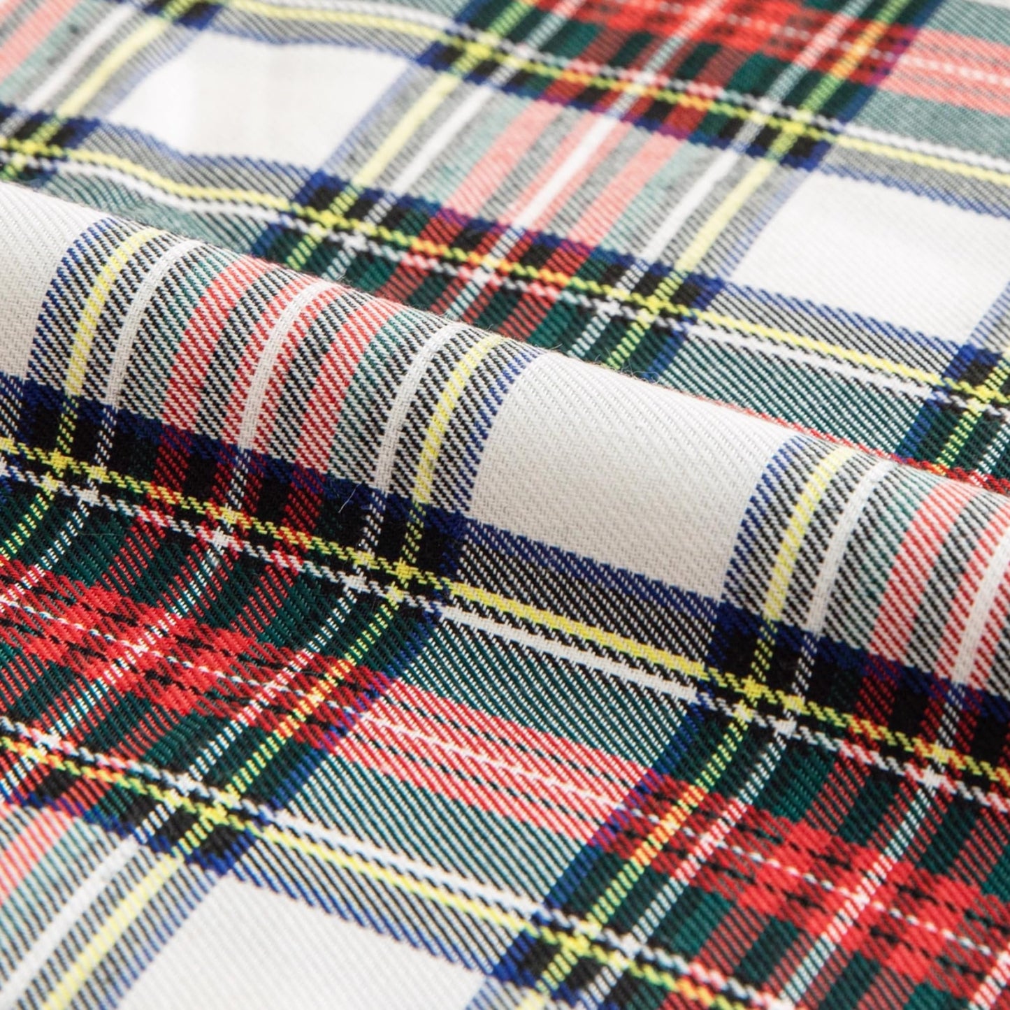 AQOTHES Pack of 2 Christmas Plaid Decorative Throw Pillow Covers Scottish Tartan Cushion Case for Farmhouse Home Holiday Decor Red and White, 24 x 24 Inches