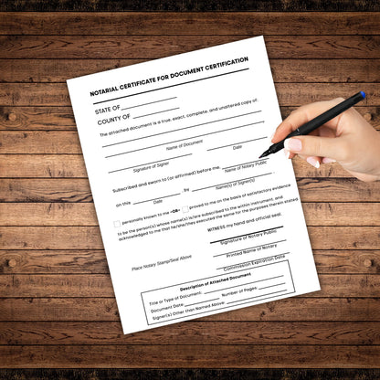 Notary Certificate Bundle 19 Different 8.5x11” Starter Legal Documents for Professionals to Notarize Notarial Legal Bill of Sale Jurat Affidavit POA