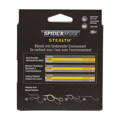SpiderWire Stealth® Translucent Superline, Translucent, 8-Pound Break Strength, 300yd Braided Fishing Line, Suitable for Saltwater Environments