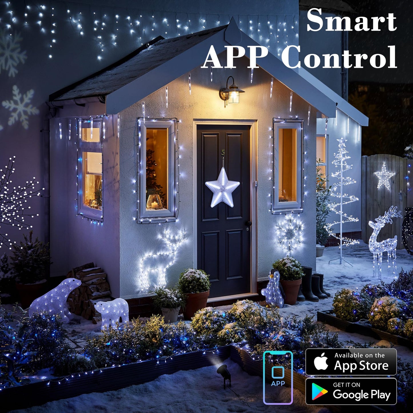 BrizLabs Smart Christmas Tree Lights, 262ft 800 LED Color Changing WiFi Christmas Lights Work with Alexa & Google Home, Cool White & Multicolor APP Xmas Light Music Sync Smart Light for Xmas Tree Home