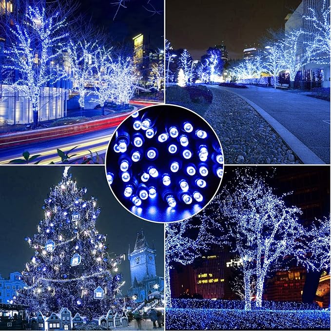 100 Count Blue LED Christmas Lights 50ft 5mm Blue, Waterproof, Indoor/Outdoor, UL, IP65