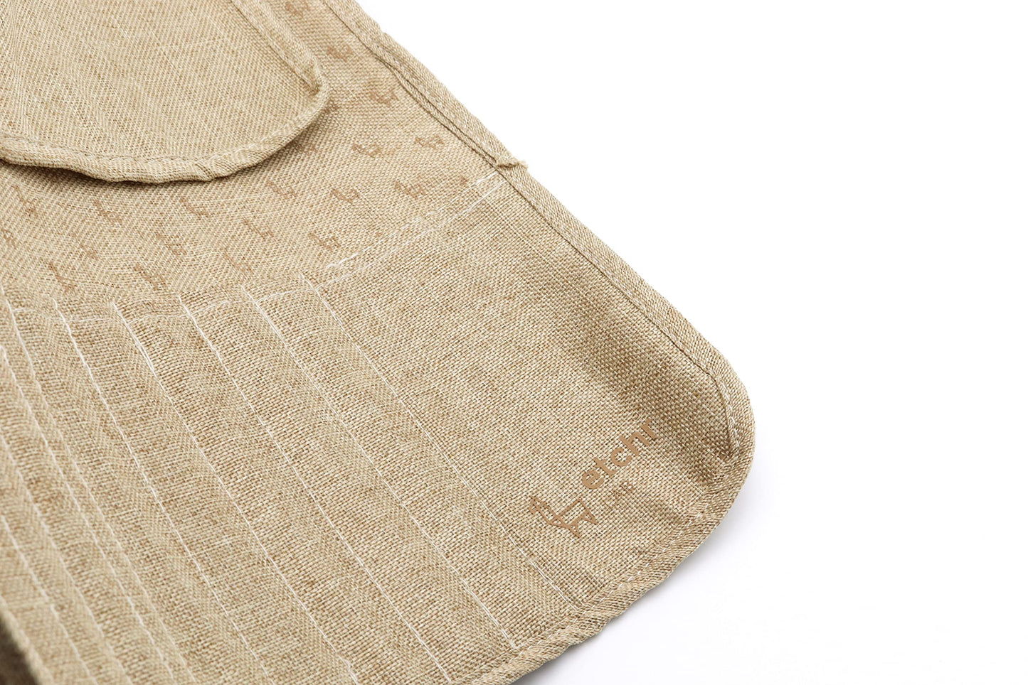 ETCHR Canvas Roll Up Brush Pouch - Brown Paint Brush Holder with Canvas Ties