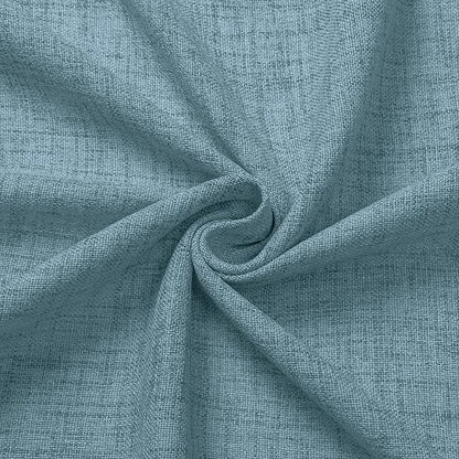 Tollpiz Linen Curtain Bedroom Rod Pocket Semi Sheer Curtains Burlap Light Filtering Thick Linen Drape for Living Room, 54 x 63 inches Long, Dusty Blue, Set of 2 Panels