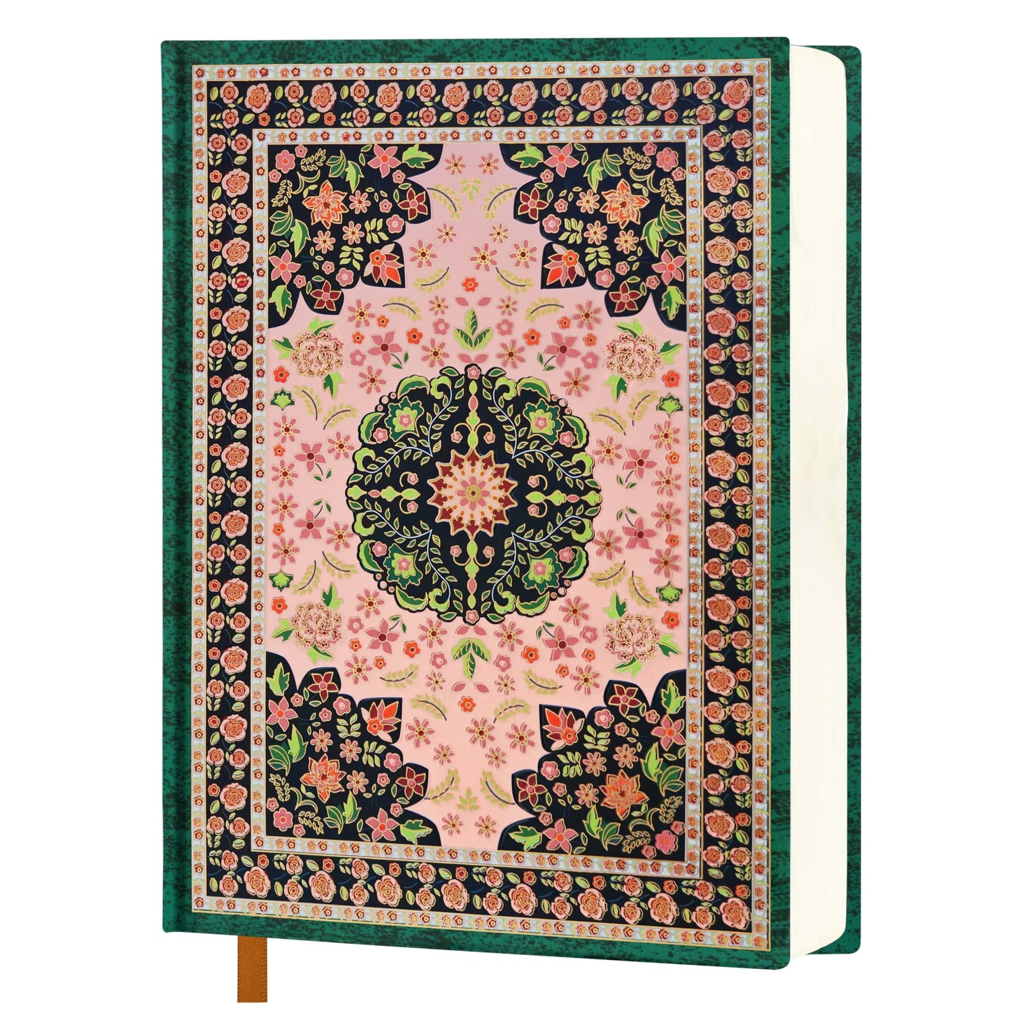 Mlife Thick Journal A5 Blank Notebook,288 Pages A5 Skethbook,120gsm Plain Paper,Vintage Hardcover Sketch book with Gold-Embossed Floral for Men Women,5.5'' X 8.27''