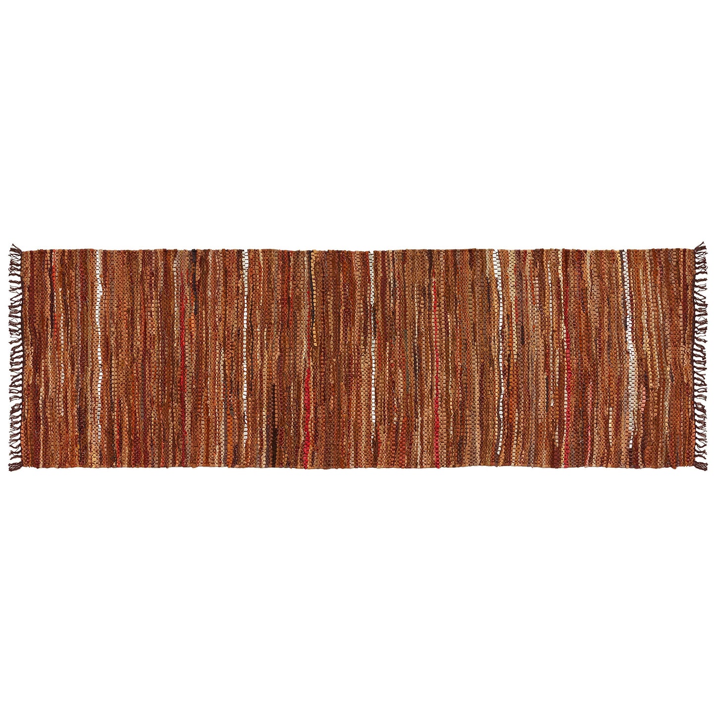 HF by LT Tucson Leather Buffet Table Runner, 18 x 96 inches, Brown