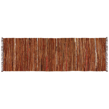 HF by LT Tucson Leather Buffet Table Runner, 18 x 96 inches, Brown