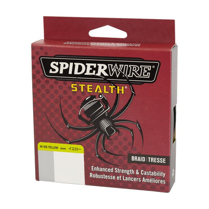 SpiderWire Stealth® Superline, Hi-Vis Yellow, 40lb | 18.1kg, 200yd | 182m Braided Fishing Line, Suitable for Freshwater and Saltwater Environments