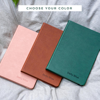 Daily Bliss Stone Paper Ruled Notebook Premium A5 Hardcover Vegan Leather Journal | 160 Pages | Premium Quality Executive Notebook For Men and Women |Comes With Gift Box Water Proof Notebook Cinnamon