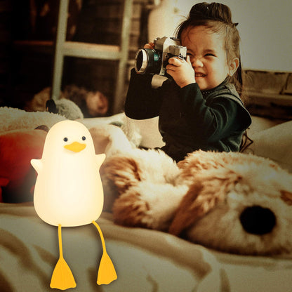 YuanDian Cute Duck Night Light, Gifts for Women Teen Girls Baby,Night Lights for Kids Bedroom Kawaii Room Decor, Cute Christmas Seagull Silicone Nightlights for Children Toddler.