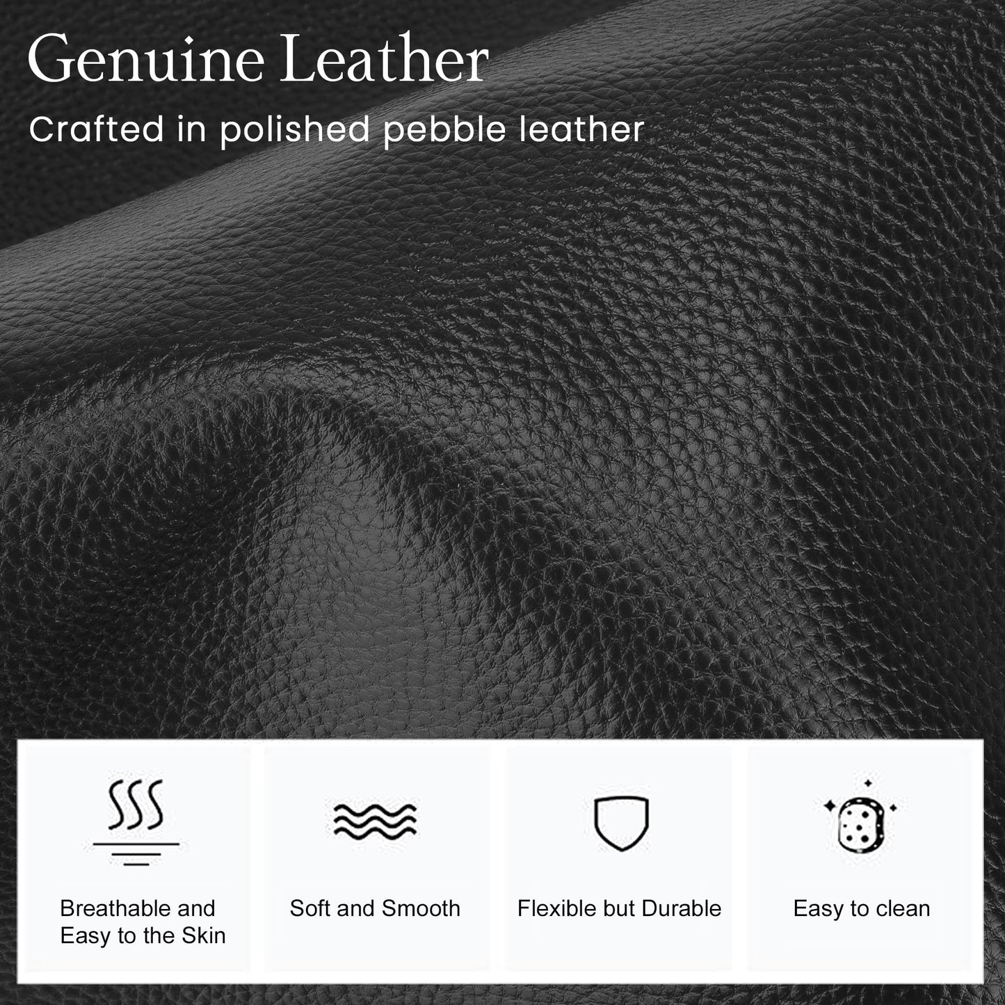 befen Black Genuine Leather Small Sling Bag for Women Anti-Theft Crossbody Bags Fanny Packs Chest Bag for Travel with RFID Blocking Card Slots