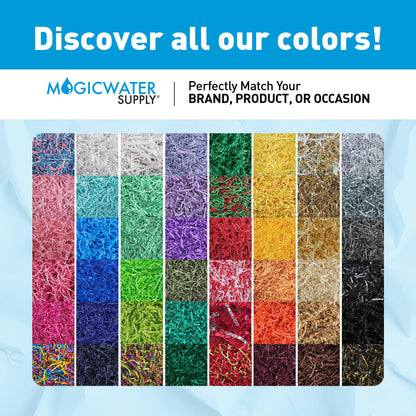 MagicWater Crinkle Cut Paper for Gift Baskets - 2LB - Light Ivory - Perfect for Shredded Paper Filler, Basket Filler, Gift Boxes, Bridesmaid Gifts, Christmas Stuffers & More – Ideal for All Occasions