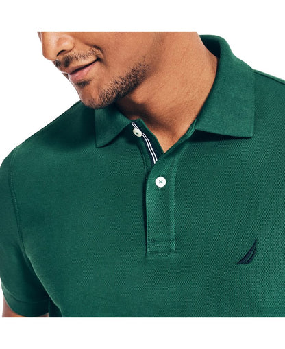 Nautica Mens Classic Short Sleeve Solid Polo Shirt, Tidal Green, Large US
