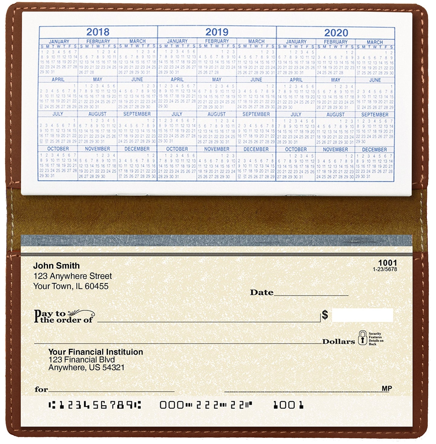 CAROUSELCHECKS Majestic Horse Laser Engraved Leatherette Checkbook Cover
