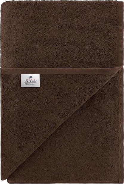 American Soft Linen 100% Cotton 600 GSM Turkish 40x80 Oversized Bath Towel Sheet