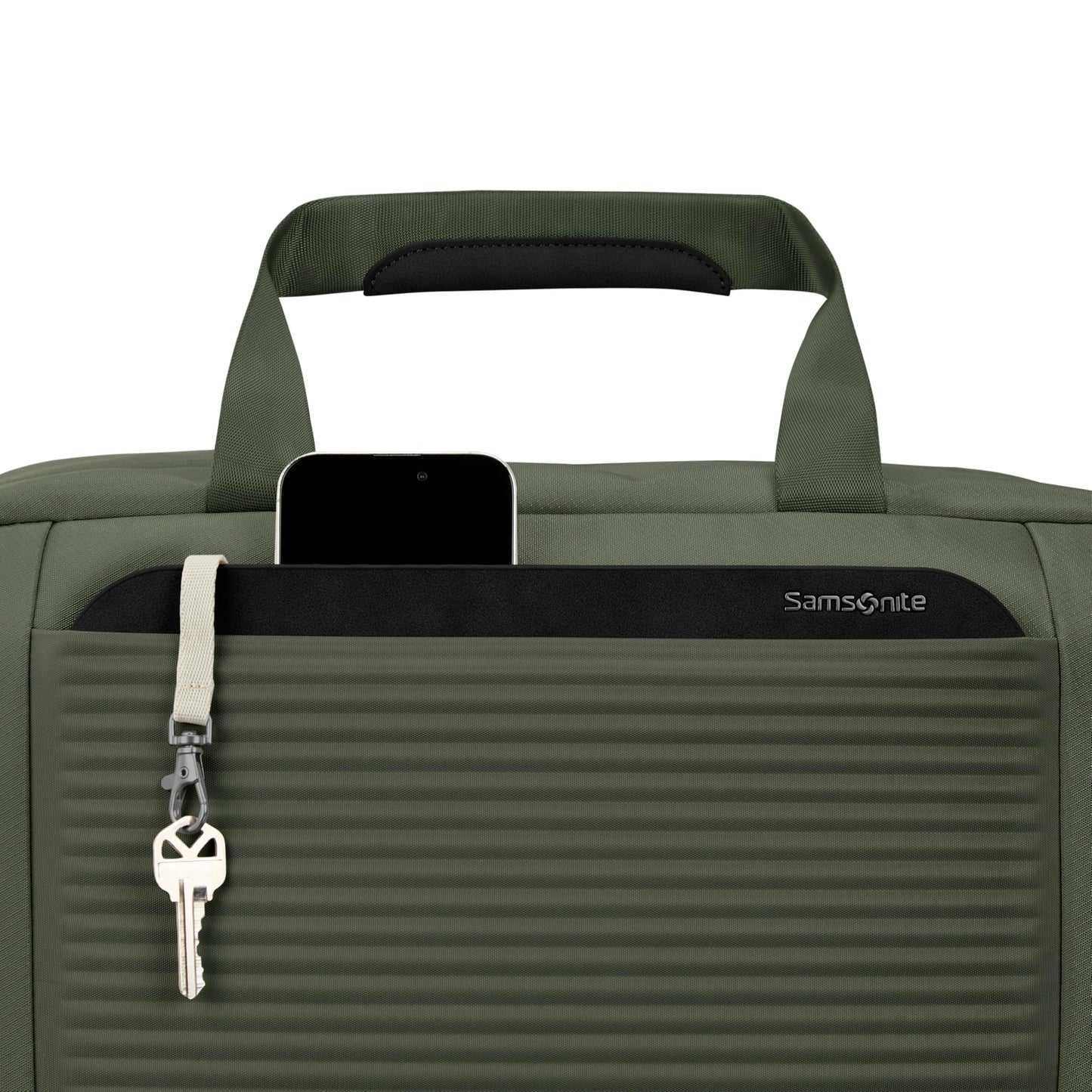 Samsonite Paralux Weekender Duffel Bag, Travel Carry-On Bag with Wide Opening, Drop-Bottom Shoe & Laundry Compartment, AirTag™ Holder, StackIt™ Strap - Business & Leisure Travel Bag - Olive