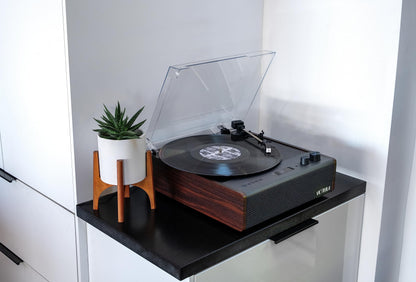 Victrola Eastwood Signature – Bluetooth Record Player – 3-Speed Turntable, Built-in Speakers, Premium MM Cartridge, Vinyl Stream for Wireless Streaming, Removable Dust Cover, (Espresso)