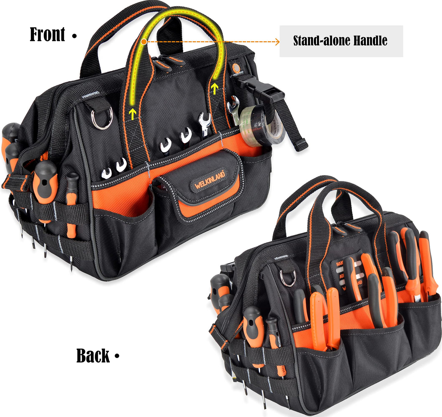 WELKINLAND 13-Inch Small Tool Carrier, Electrician's Organizer, HVAC Tech's Bag, Men's Drill Bag