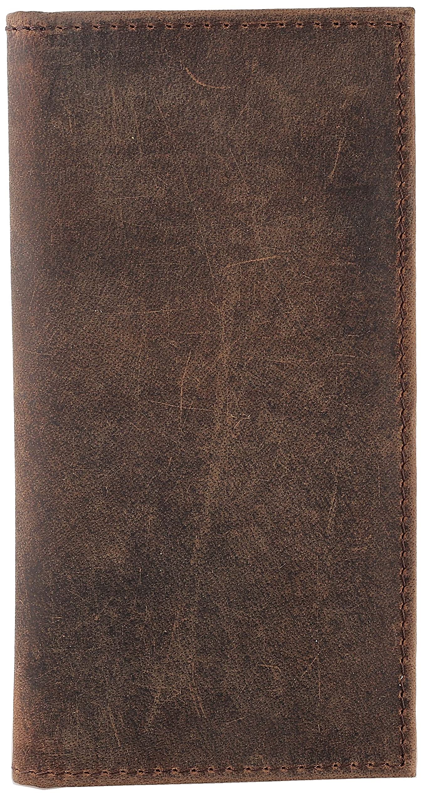 F&L CLASSIC Men's RFID Vintage Look Genuine Leather Long Bifold Wallet Checkbook Wallets,buffalo vintage leather