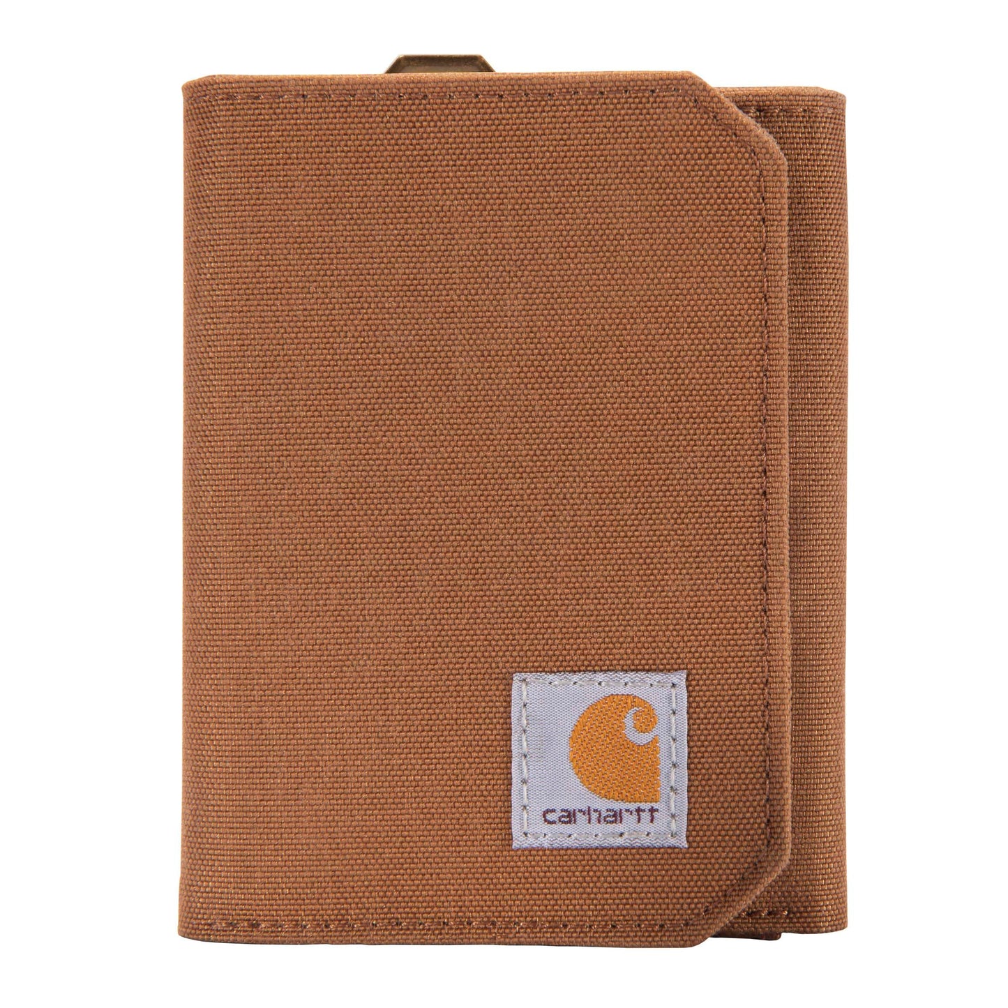 Carhartt Mens 700D Nylon Duck Wallets, RFID-Blocking W/Trifold and Front Pocket Options, Carhartt Brown (Trifold)