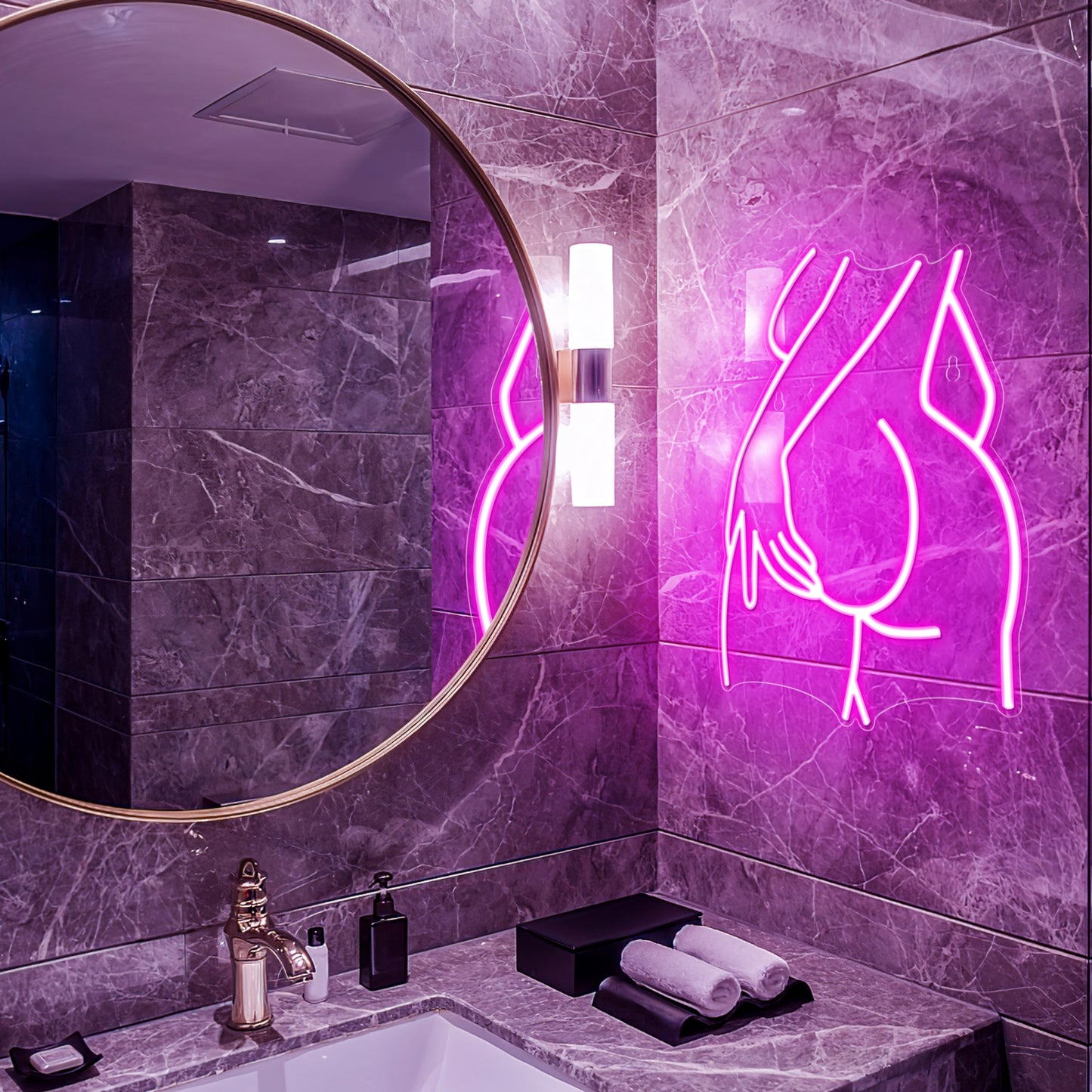 Kavaas Lady Neon Sign 15.7" x 12.6" - Pink LED Lady Back Neon Signs for Wall Decor | Neon Light Sign for Bedroom, Party, Bar, Man Cave (Style - LB4)