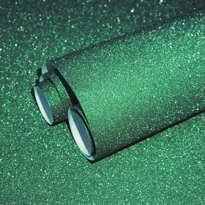 Kitico Green Glitter Contact Paper - 17.7x197 in Glitter Wallpaper - Sparkle Self-Adhesive Decorative Cabinet DIY Decoration for Cabinets, Furniture, Christmas Wall Paper