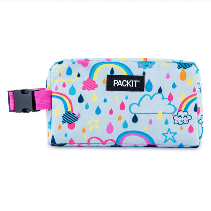 PackIt® Freezable Snack Box, Checked Out, Built with ECOFREEZE Technology, Collapsible, Reusable, Zip Closure with Buckle Handle, Designed For Work Snacks, Fresh Snacks On the Go, Adults, and All Ages