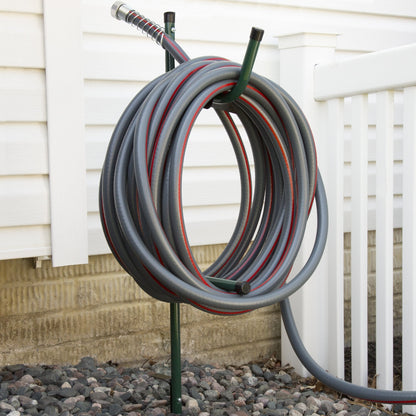 Water Hose Holder - Easy-to-Install Garden Hose Storage Metal Rack with Stake - Outdoor Freestanding Reel for Yard or Landscaping by Stalwart
