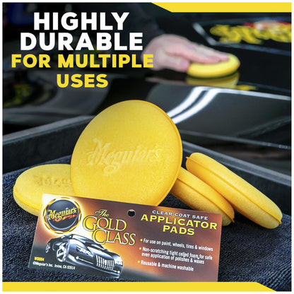 Meguiar's W0004 Supreme Shine 4" Foam Applicator Pads – 4 Pack