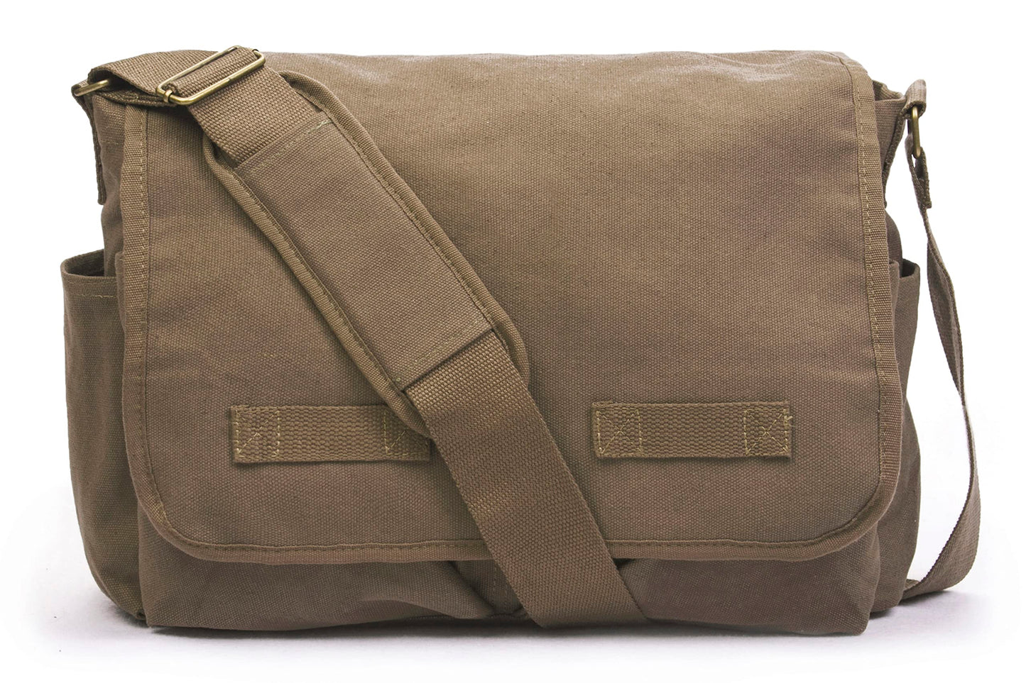 Sweetbriar Classic Vintage Messenger Bag - Original Heavyweight Cotton Canvas Shoulder Bag with Upgraded Features