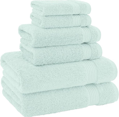 American Veteran Towel, 100% Cotton Turkish 6 Piece Towel Set, Luxury Towels