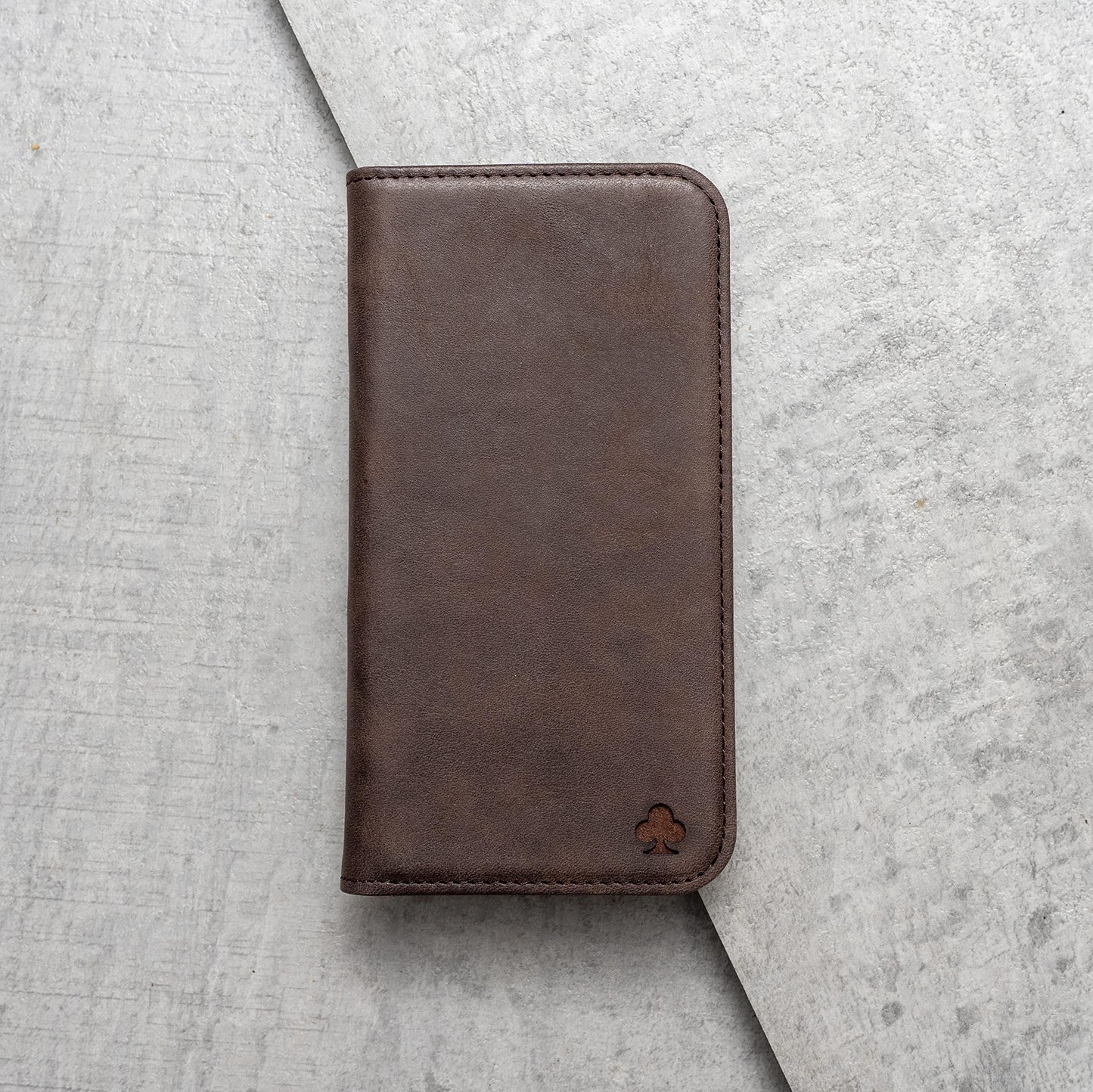 Porter Riley - Leather Case for Samsung Galaxy S21. Premium Genuine Leather Stand Case/Wallet/Cover (Chocolate Brown)