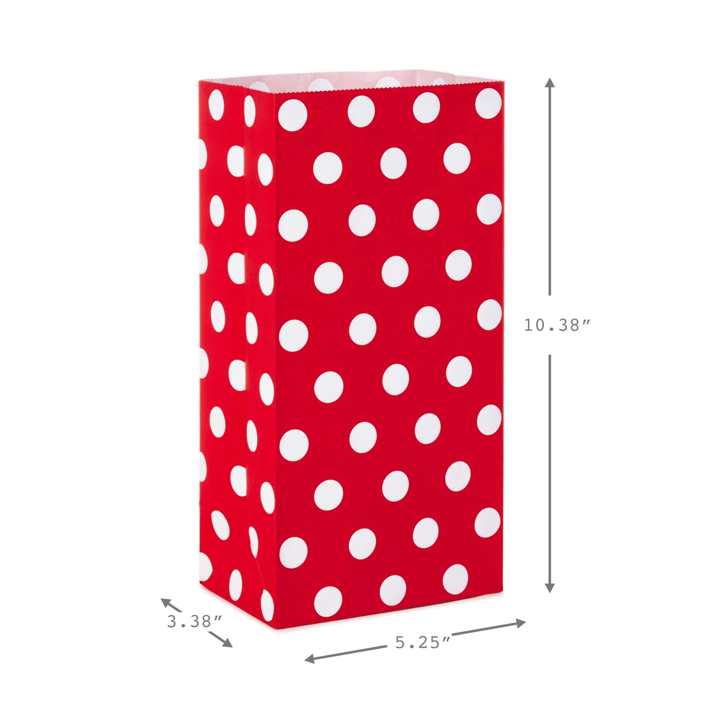 Hallmark Red Party Favor and Wrapped Treat Bags, Assorted Designs (30 Ct., 10 Each of Chevron, White Dots, Solid) for Christmas, Valentines Day, Sweetest Day, May Day, Mothers Day, Care Packages