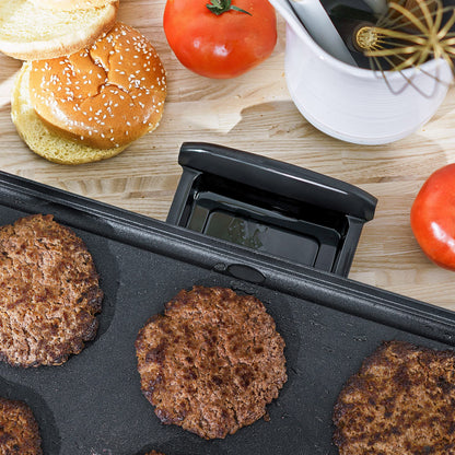 bella Electric Griddle with Warming Tray - Smokeless Indoor Grill, Nonstick Surface, Adjustable Temperature & Cool-touch Handles, 10" x 18", Copper/Black