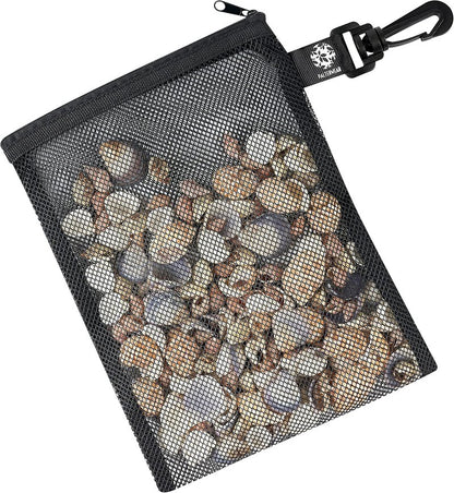 Mesh Zipper Bag Set - Durable Outdoor Trekking & Sailing Storage | 4-Pack (Black, 6 x 8 Inch)