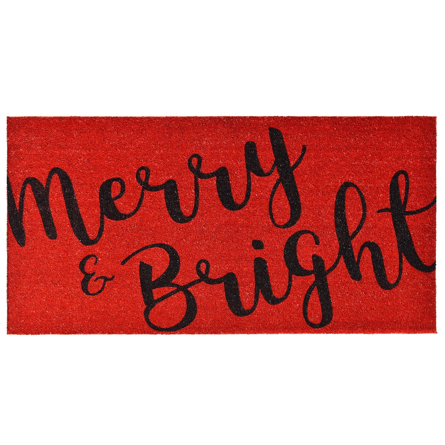 Calloway Mills 104973048 Merry & Bright Doormat, 30" x 48", Red/Black