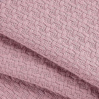 BELIZZI HOME 100% Cotton Bed Blanket, Breathable Bed Blanket Twin Size, Cotton Thermal Blankets Twin, Perfect for Layering Any Bed for All Season, Purple