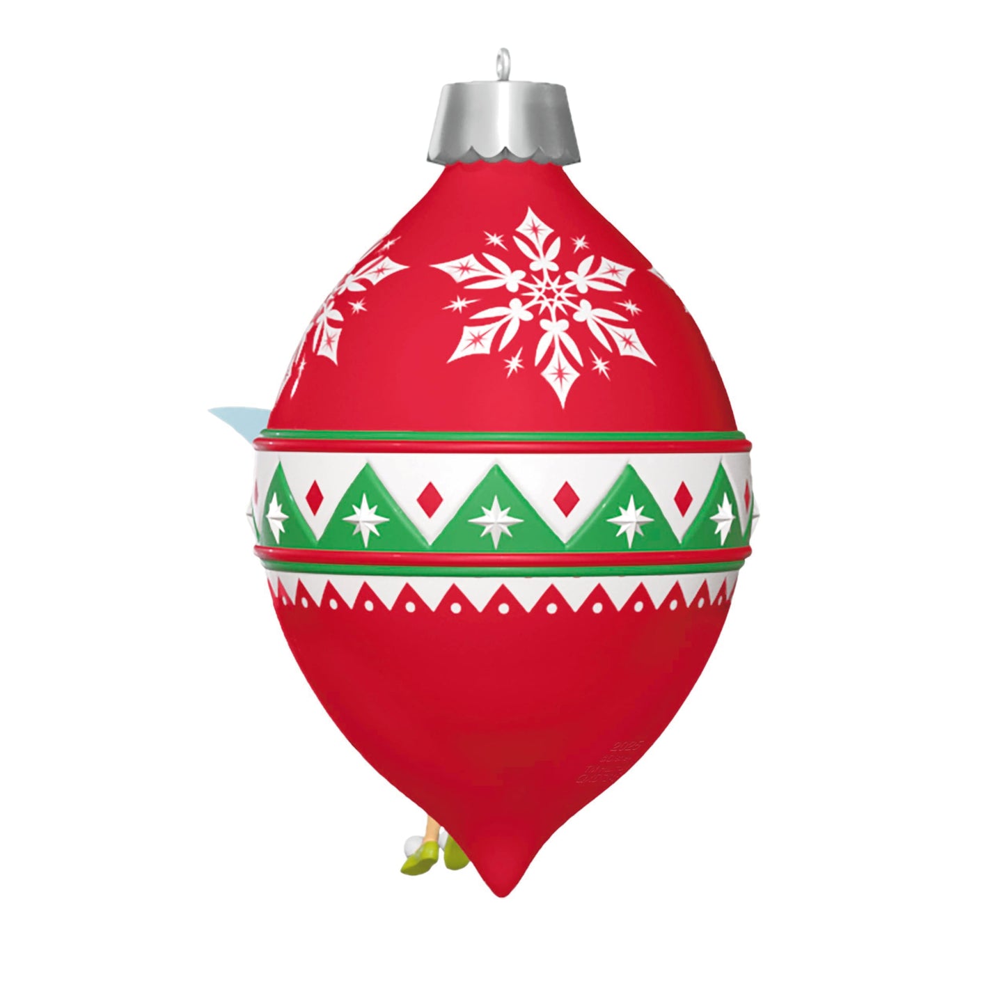 Hallmark Keepsake Disney Christmas Ornament, Tinker Bell Trimming the Tree with Tink with Light, Gifts for Disney Fans