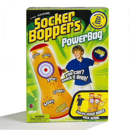 Socker Bopper Power Bag Standing Inflatable Punching Bag for Kids, Box, Bop, Punch, Great Tool for Agility-Balance-Coordination-Athletic Development, in or Outdoor Active Play