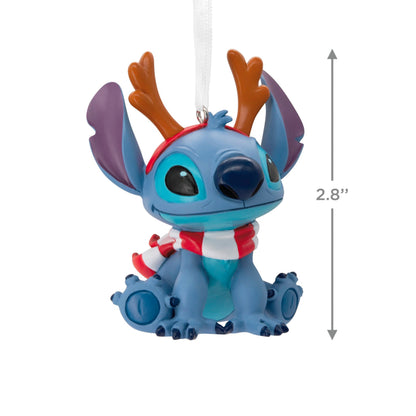 Hallmark Stitch in Reindeer Antlers Ornament, Lilo & Stitch Tree Decoration, Disney Hanging Ornament, Christmas Hanging Ornament, Gifts for Christmas