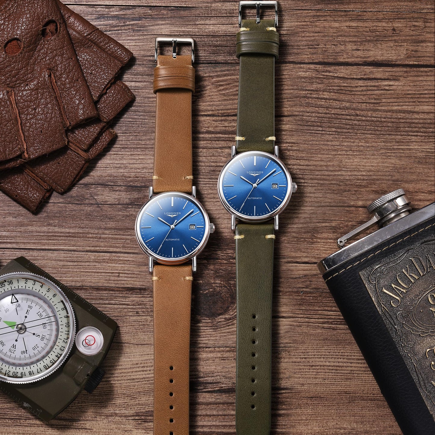 Getalia Italian leather Watch Band Tuscany Natural Vegetable-Tanned Top Grain Genuine Leather, Quick Release Replacement Watch Straps for Men and Women (width：21mm light Brown)