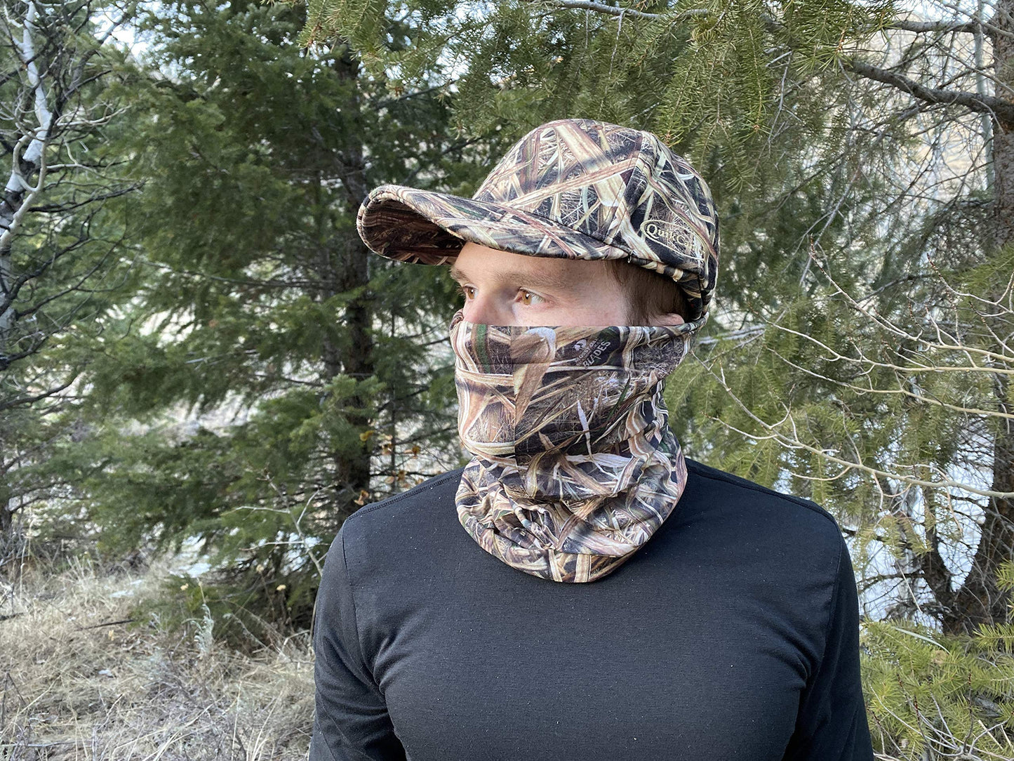 QuikCamo Camo Neck Gaiter Face Mask (Realtree Max-5)