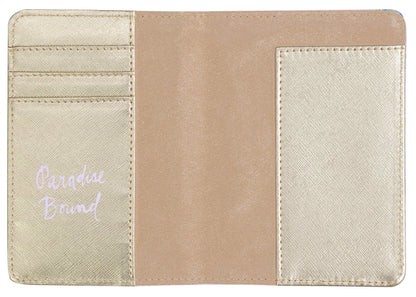 Lilly Pulitzer Vegan Leather Passport Holder, Cute Passport Cover, Travel Wallet with Credit Card Slots, Swizzle In