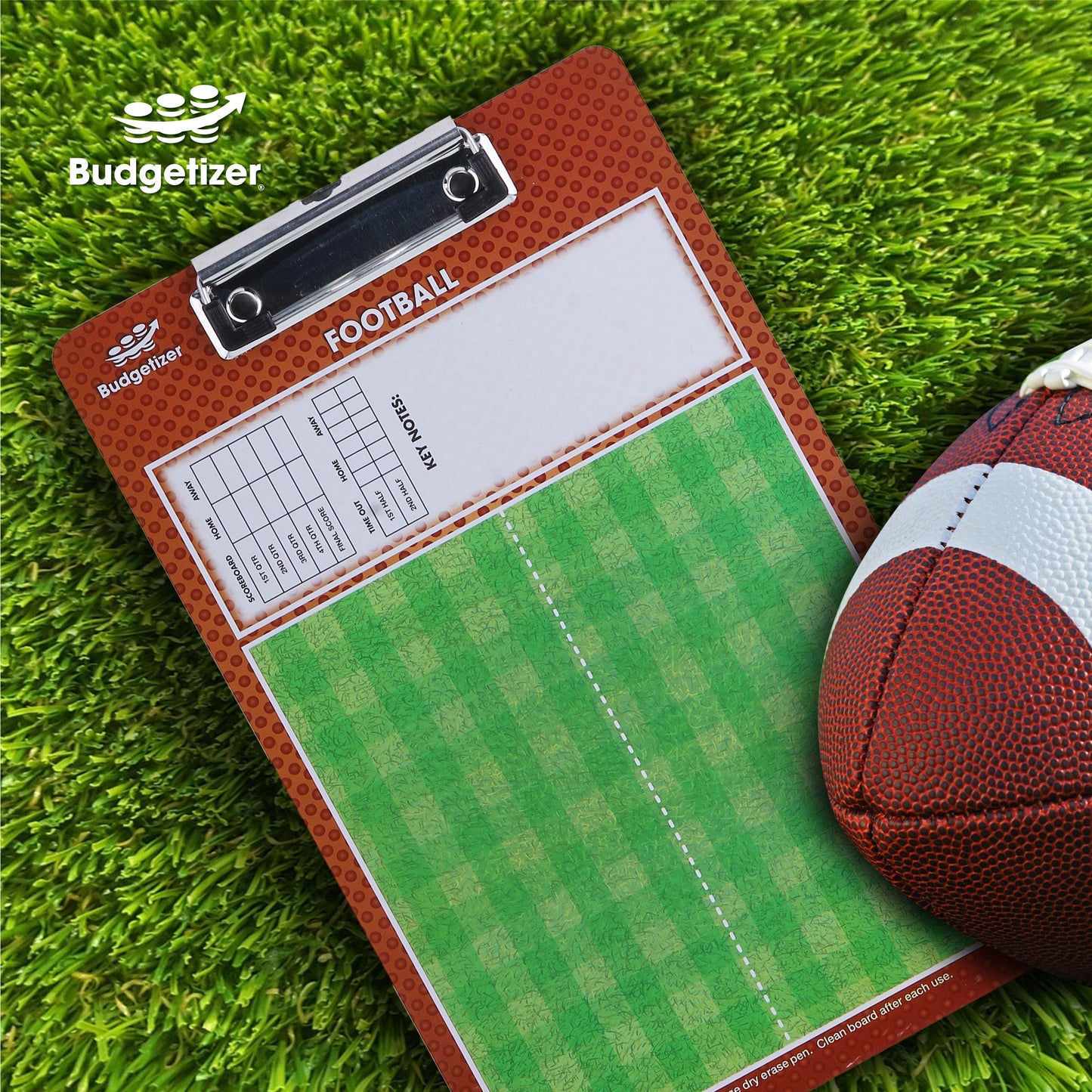 Coaches Dry Erase Clipboard – Double Sided Lineup Coach Whiteboard Bundled with Whistle and Dry Erase Markers – Coaching Equipment Playbook Board Gear - Great Tools for Coaching Tactics (Football)