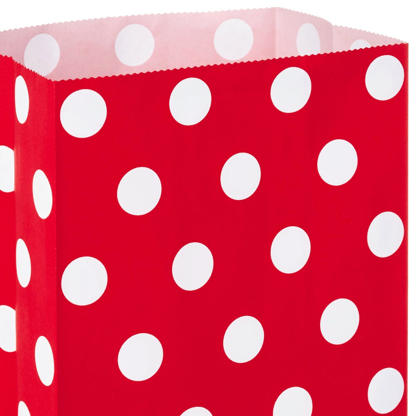 Hallmark Red Party Favor and Wrapped Treat Bags, Assorted Designs (30 Ct., 10 Each of Chevron, White Dots, Solid) for Christmas, Valentines Day, Sweetest Day, May Day, Mothers Day, Care Packages