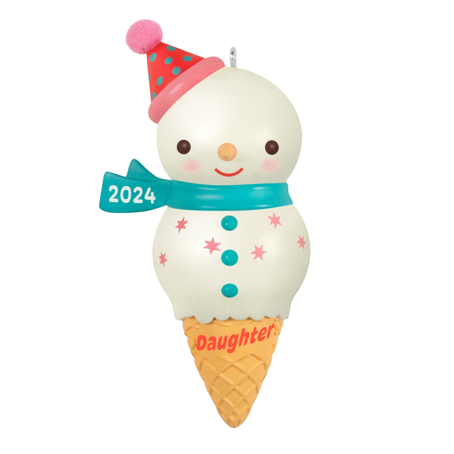 Hallmark Keepsake Christmas Ornament 2024, Daughter Snowman Ice Cream Cone 2024, Family Gifts