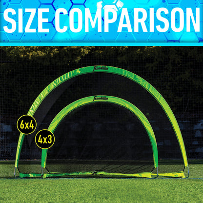 Franklin Sports Pop-Up Dome Shaped Soccer Goals - 6' x 4' (2 Goals)