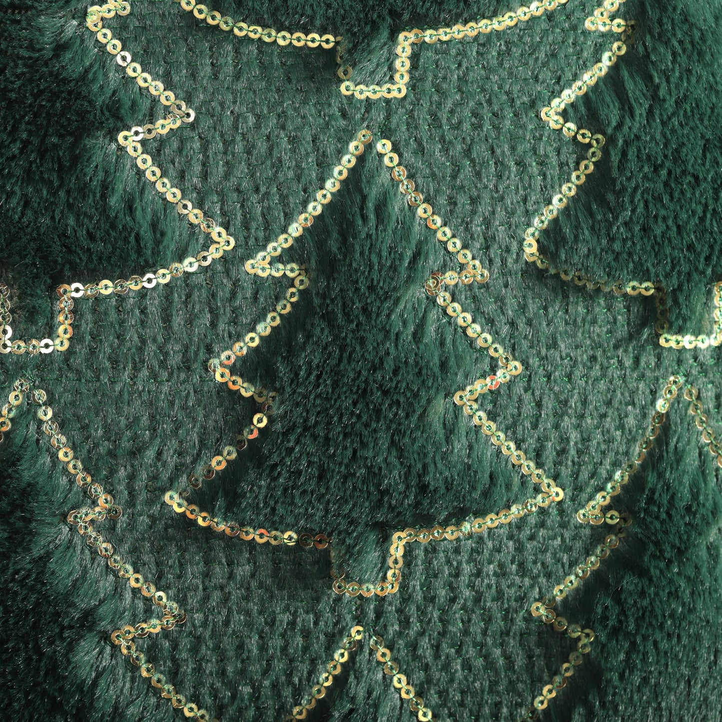 4TH Emotion Christmas Tree Decorative Pillow Covers 18x18 Set of 2, Green Soft Plush Faux Fur Farmhouse Throw Cushion Cases for Xmas Winter Holiday Home Decorations