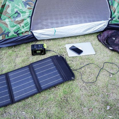 MARBERO Portable Solar Panel 30W Solar Panel Charger 23% High Efficiency Foldable Solar Panels QC3.0 USB & DC Port Compatible with Cell Phone Ipad Laptop IP65 Waterproof for Camping Outdoor Cloudy
