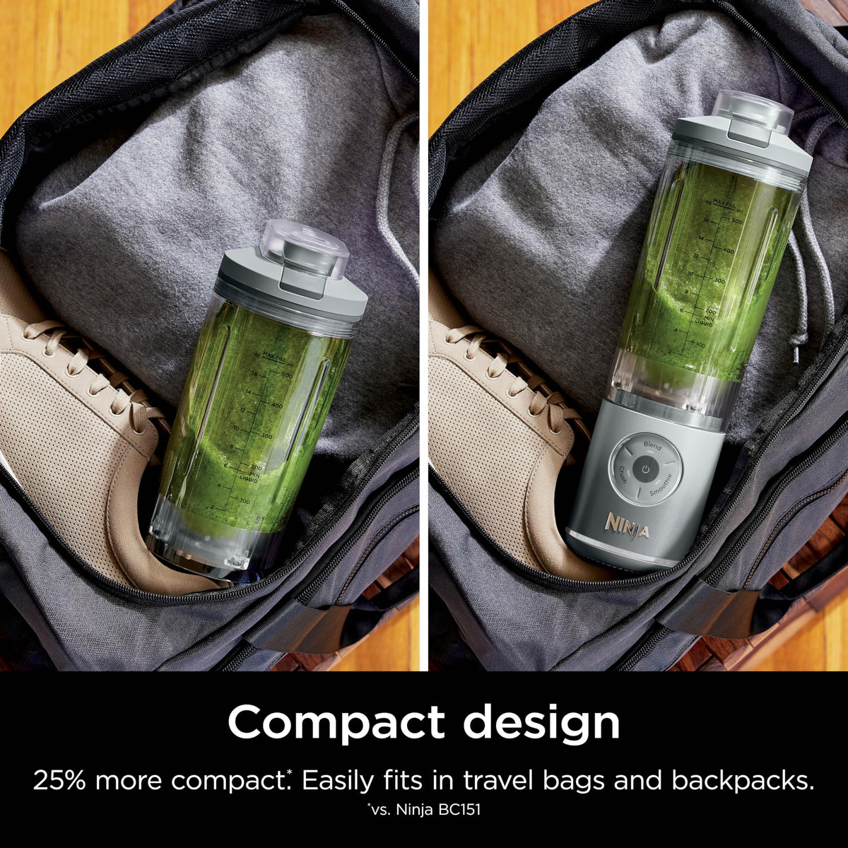 Ninja Blast Max, Portable Blender + Twist & Go, Personal Smoothie, Blend, Ice Crush, 3 Programs, Cordless, 22 oz removable Vessel, Dishwasher Safe, Leakproof, Navy, BC251NV